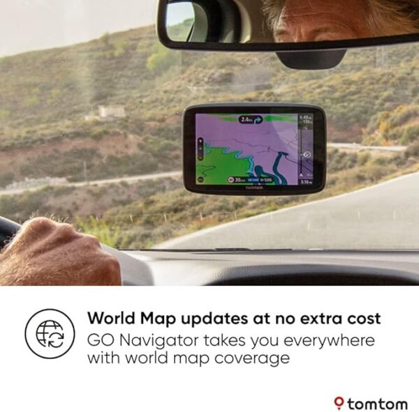 TomTom Car Sat Nav GO Navigator (6 inch, real-time traffic information and Speed Cam Alert Trial, World Maps, Updates via WiFi) - Image 2