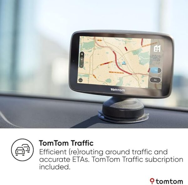 TomTom Car Sat Nav GO Navigator (6 inch, real-time traffic information and Speed Cam Alert Trial, World Maps, Updates via WiFi) - Image 3